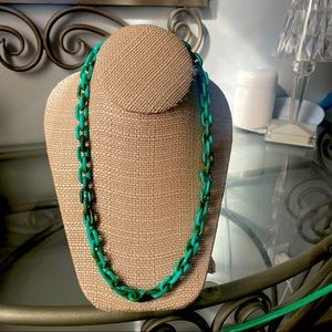 Green/ombré acrylic necklace from Anthropologie